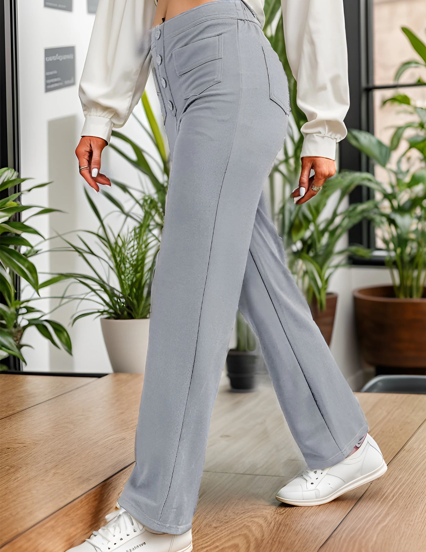 Women's Casual High Waist Stretch Pants