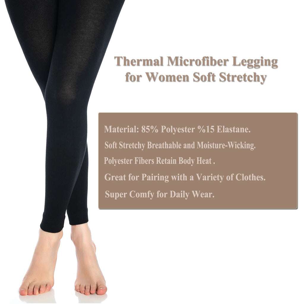 Black Thermal Leggings for Women