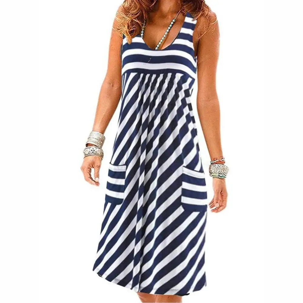 Fashion striped summer dress