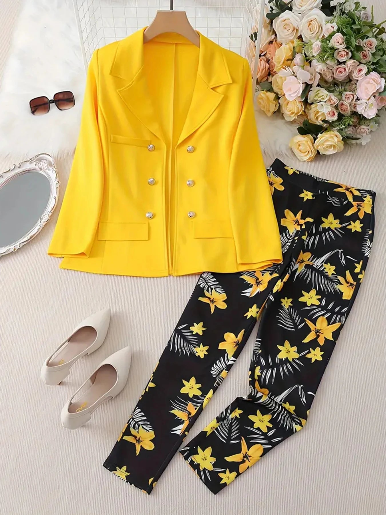 Women's Business and Leisure Two-Piece Suit Set
