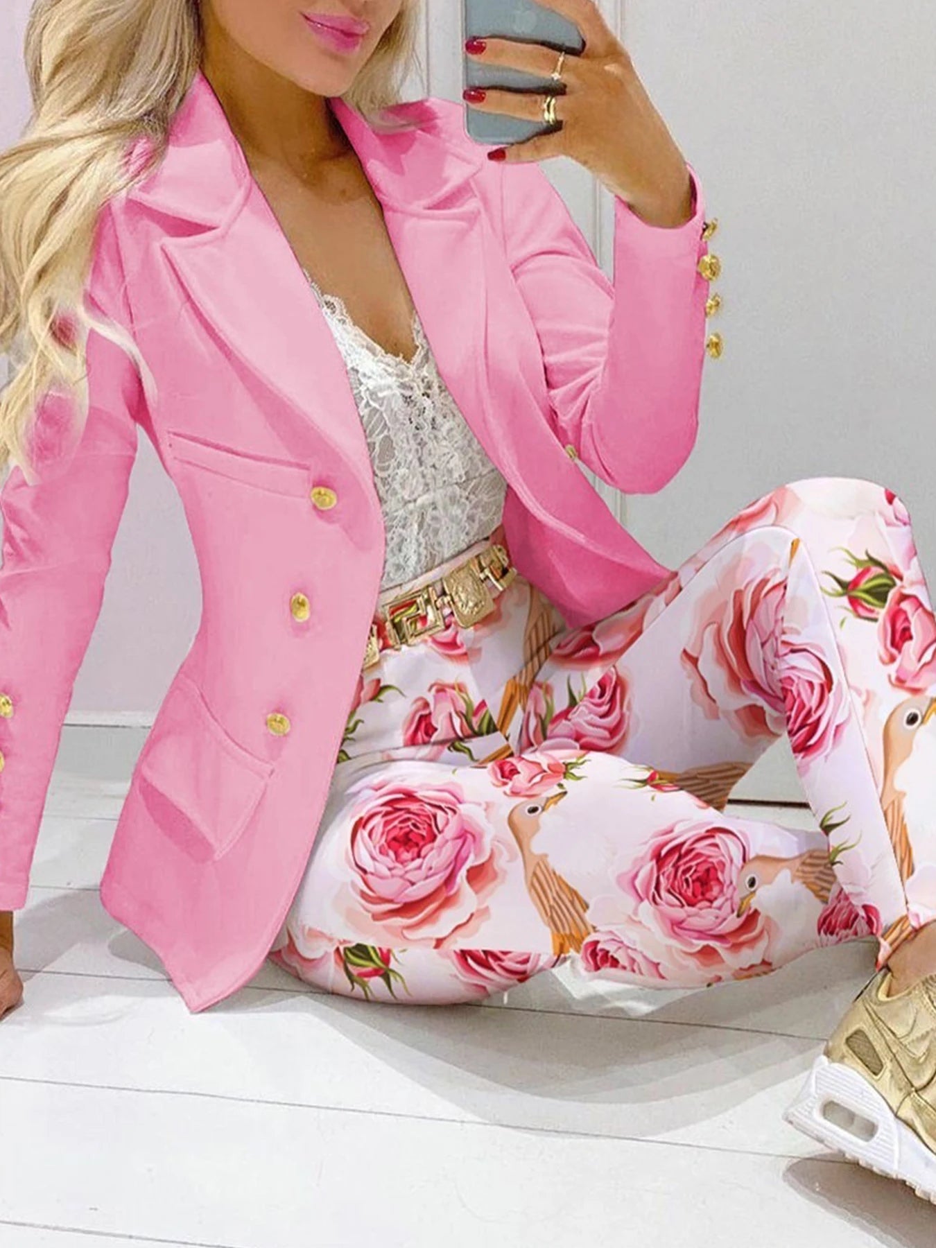Women's Business and Leisure Two-Piece Suit Set