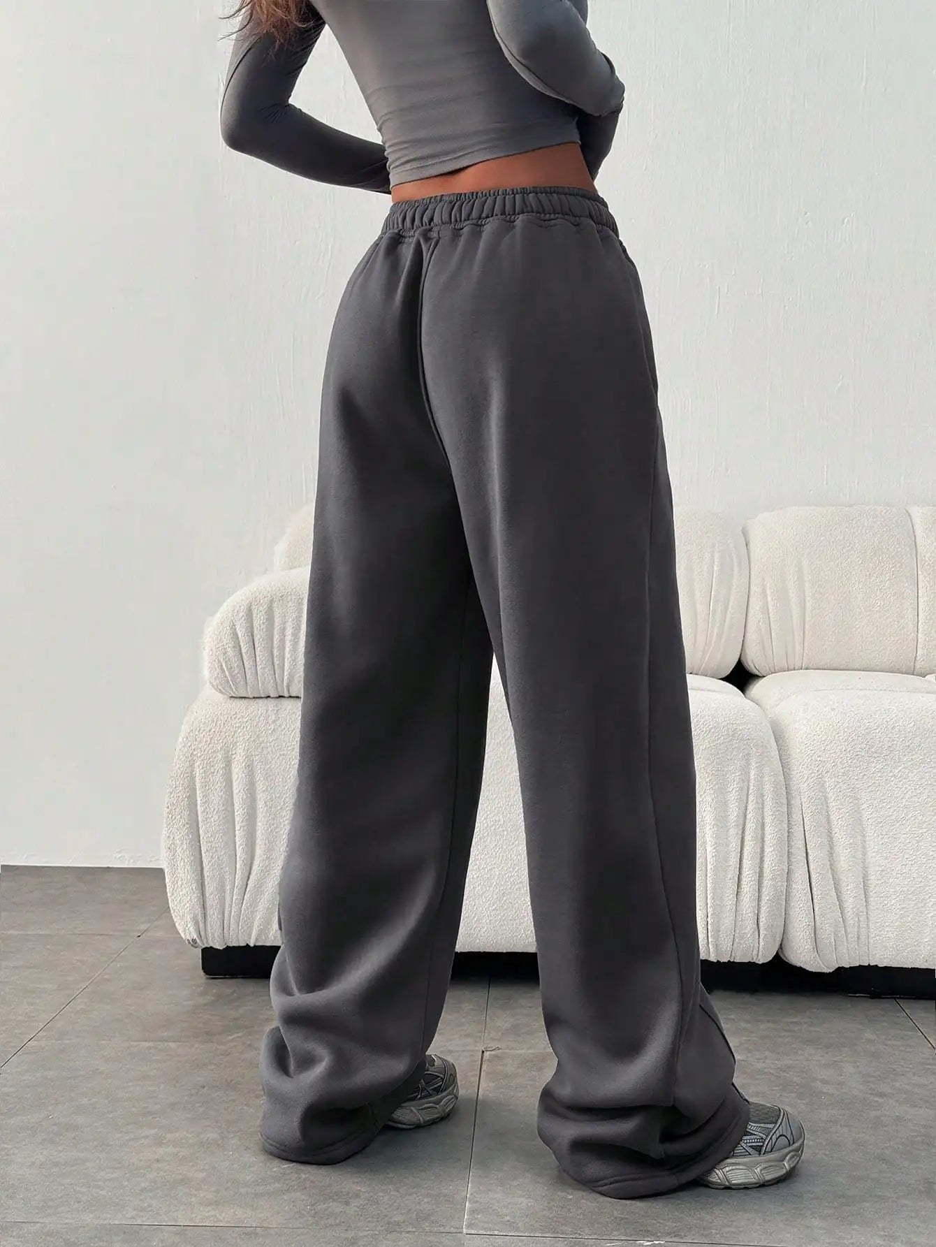 Women's Slant Pocket Wide Leg Sweatpants