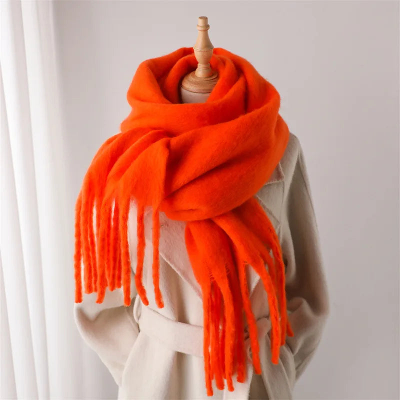 Winter Warm Thick Shawl Pashmina Scarves Long Tassel