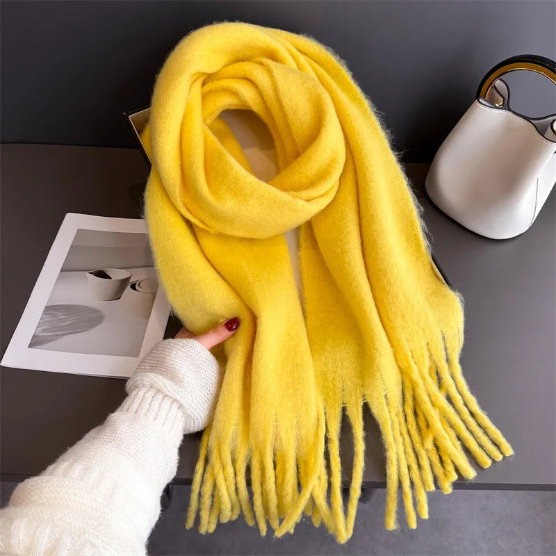 Winter Warm Thick Shawl Pashmina Scarves Long Tassel
