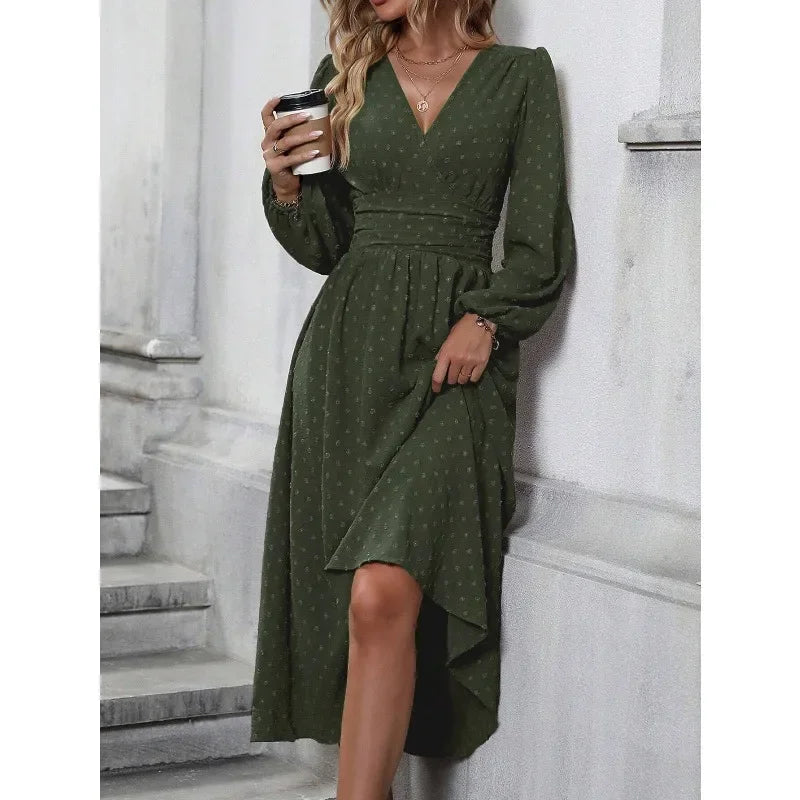 Woman Fall and Winter Long Dress