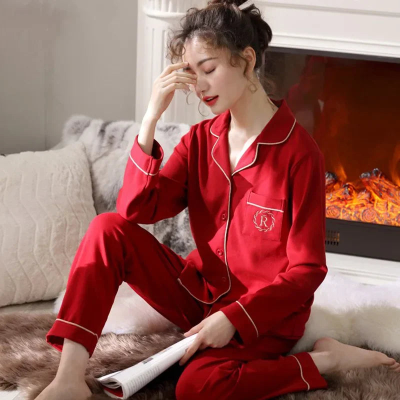 High Quality Large Size Women Cotton Pajamas