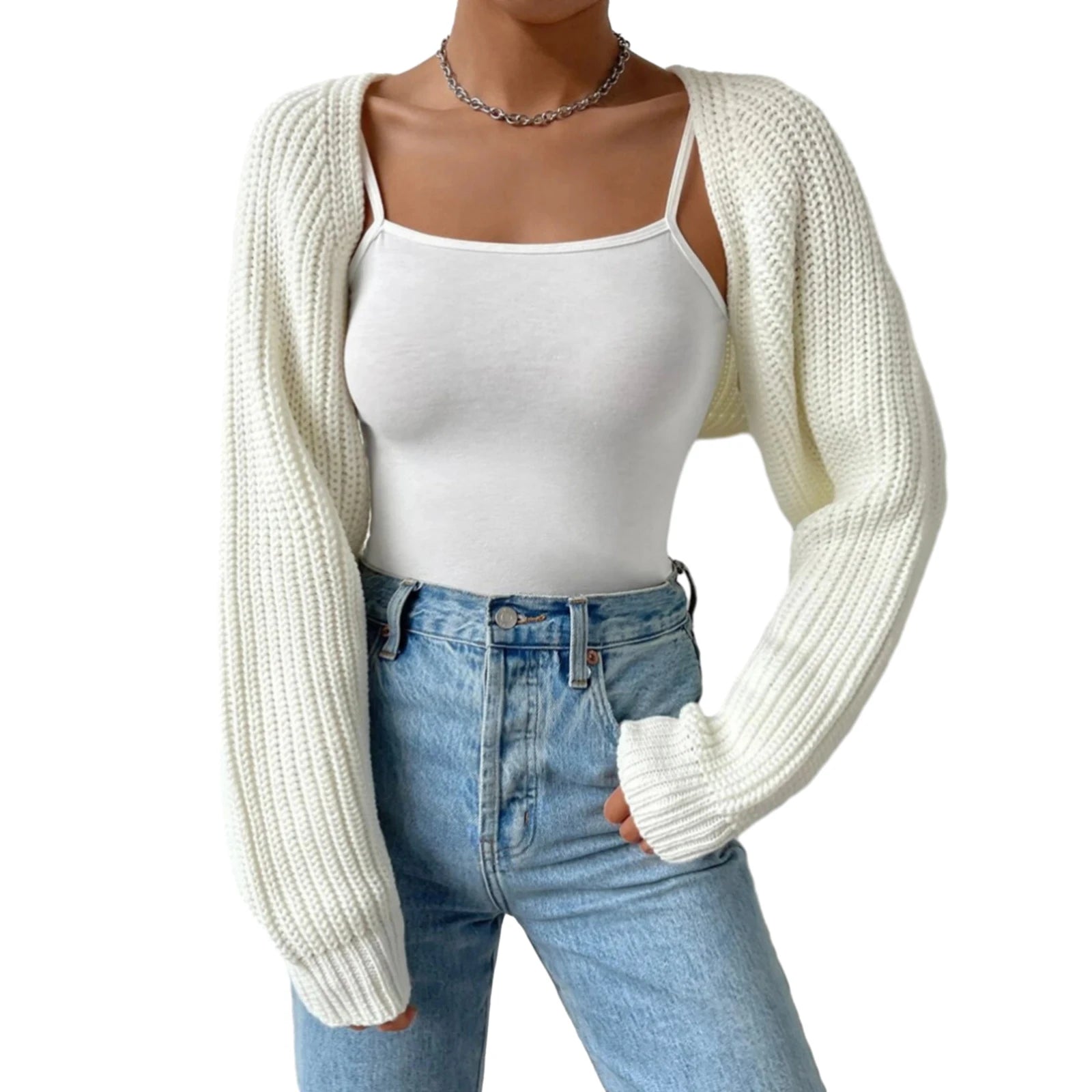Women s Open Front Cropped Bolero Cardigan