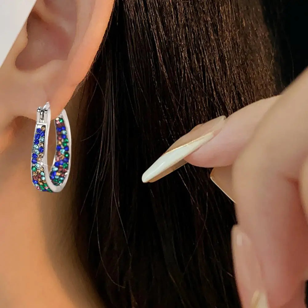 Zircon Hoop Earrings
