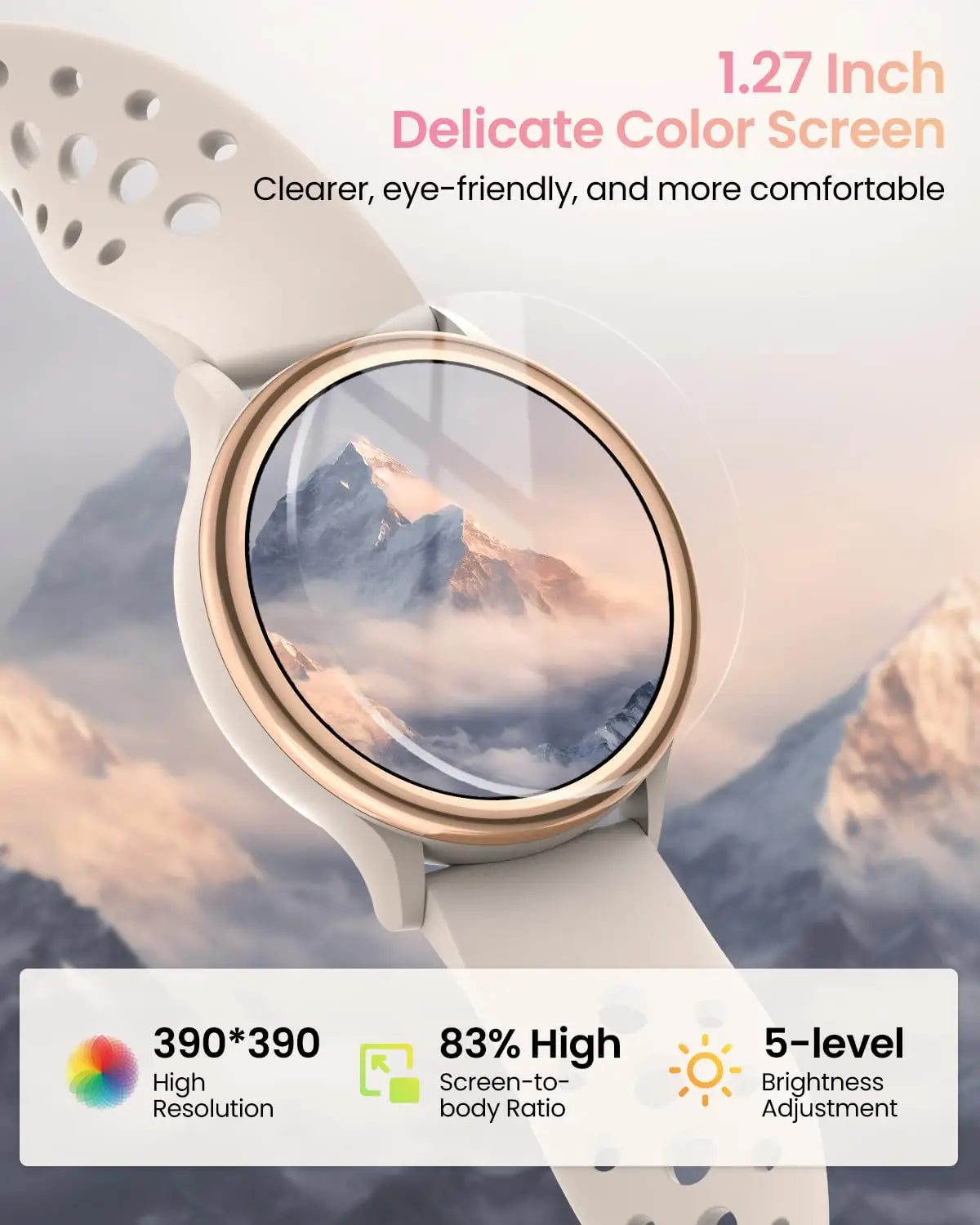 1.27" Fitness Tracker Smartwatch for iPhone ＆ Android