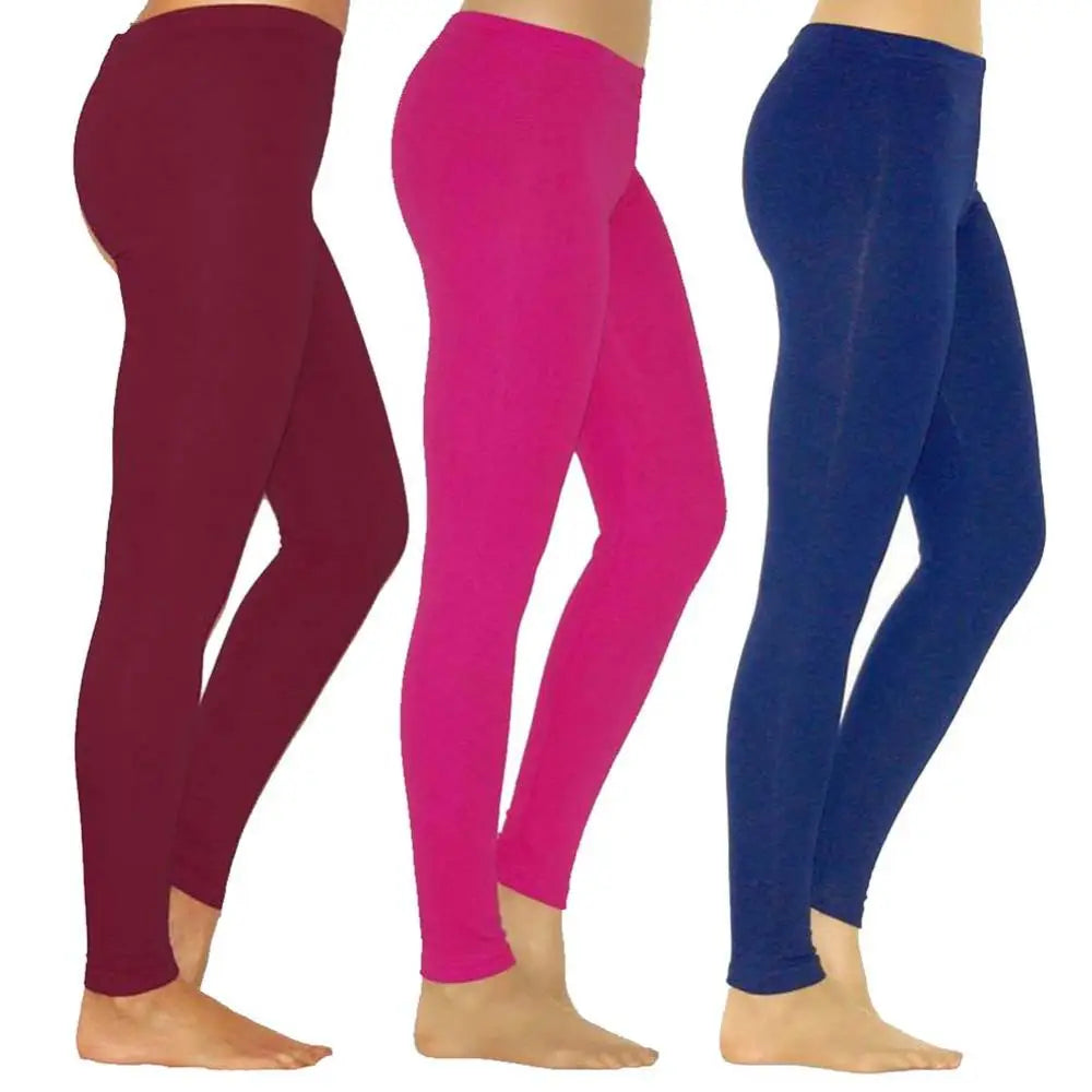 Milk Silk Leggings Women Solid Color Stretchy 