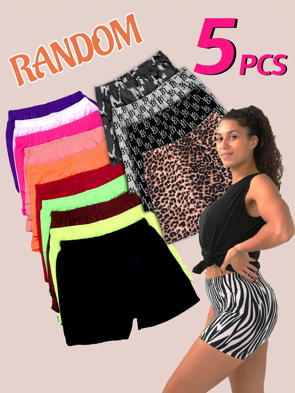Random colors Women Summer Biker Shorts
