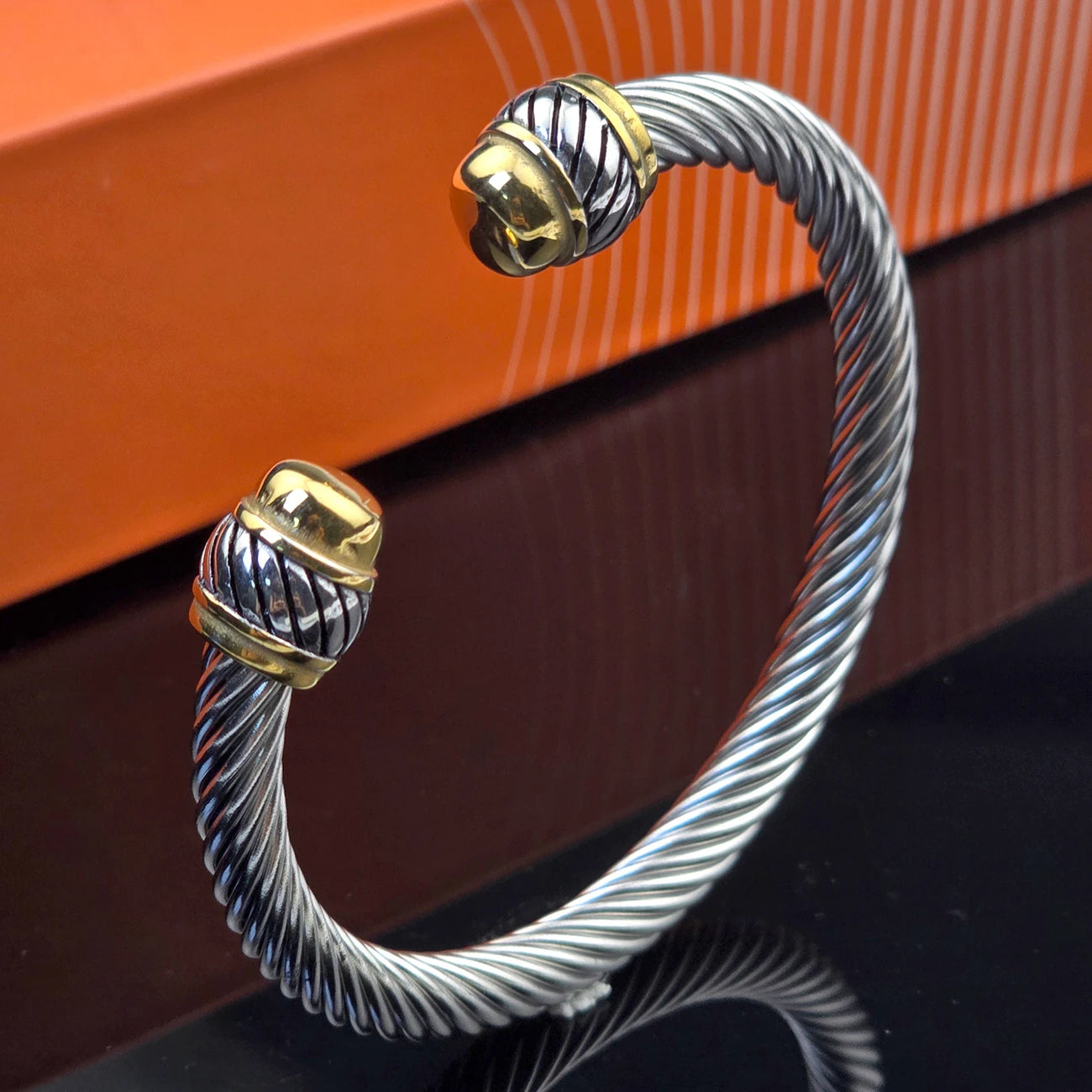 7mm Stainless Steel Cable Bracelet