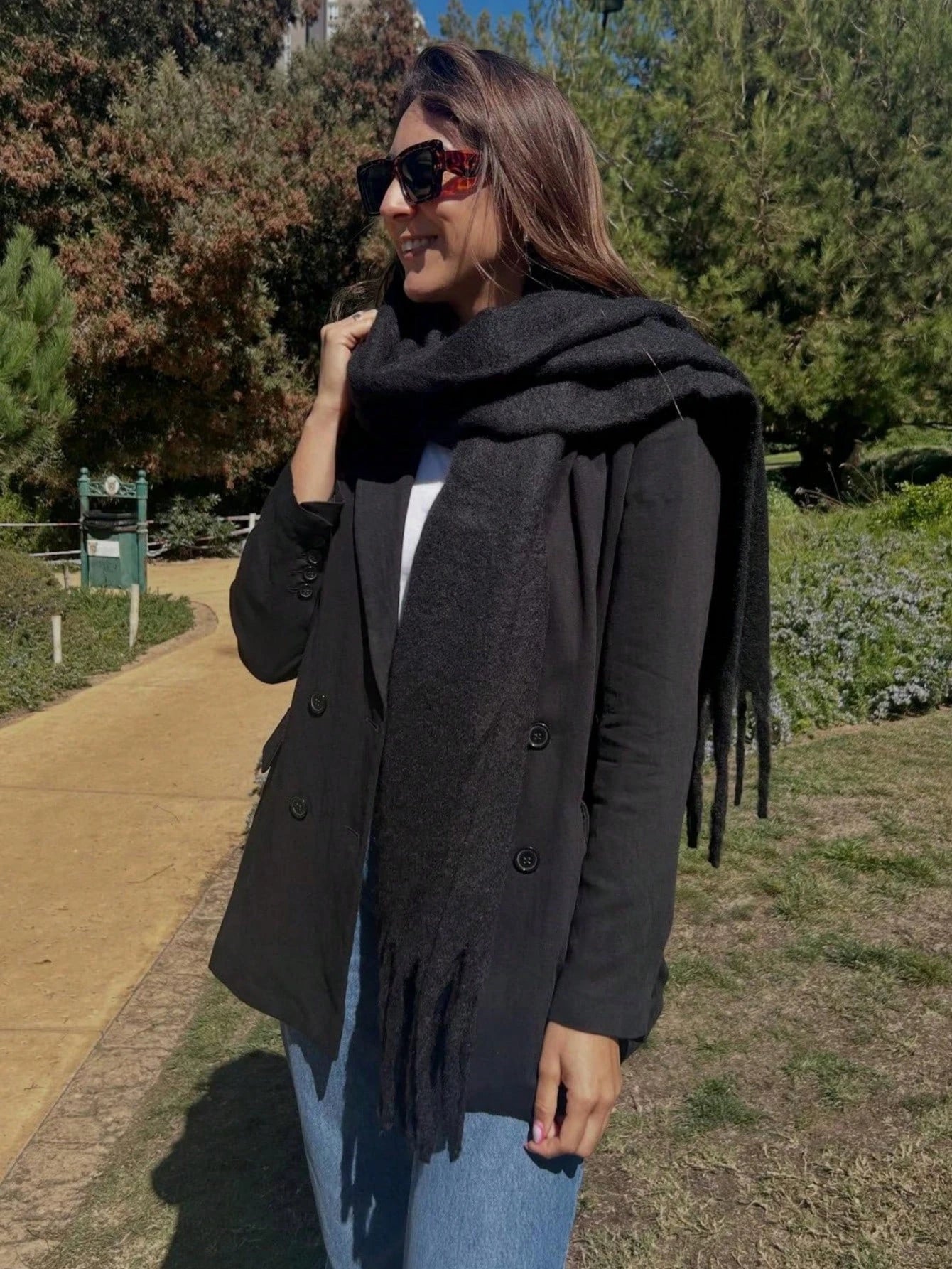 Winter Warm Thick Shawl Pashmina Scarves Long Tassel