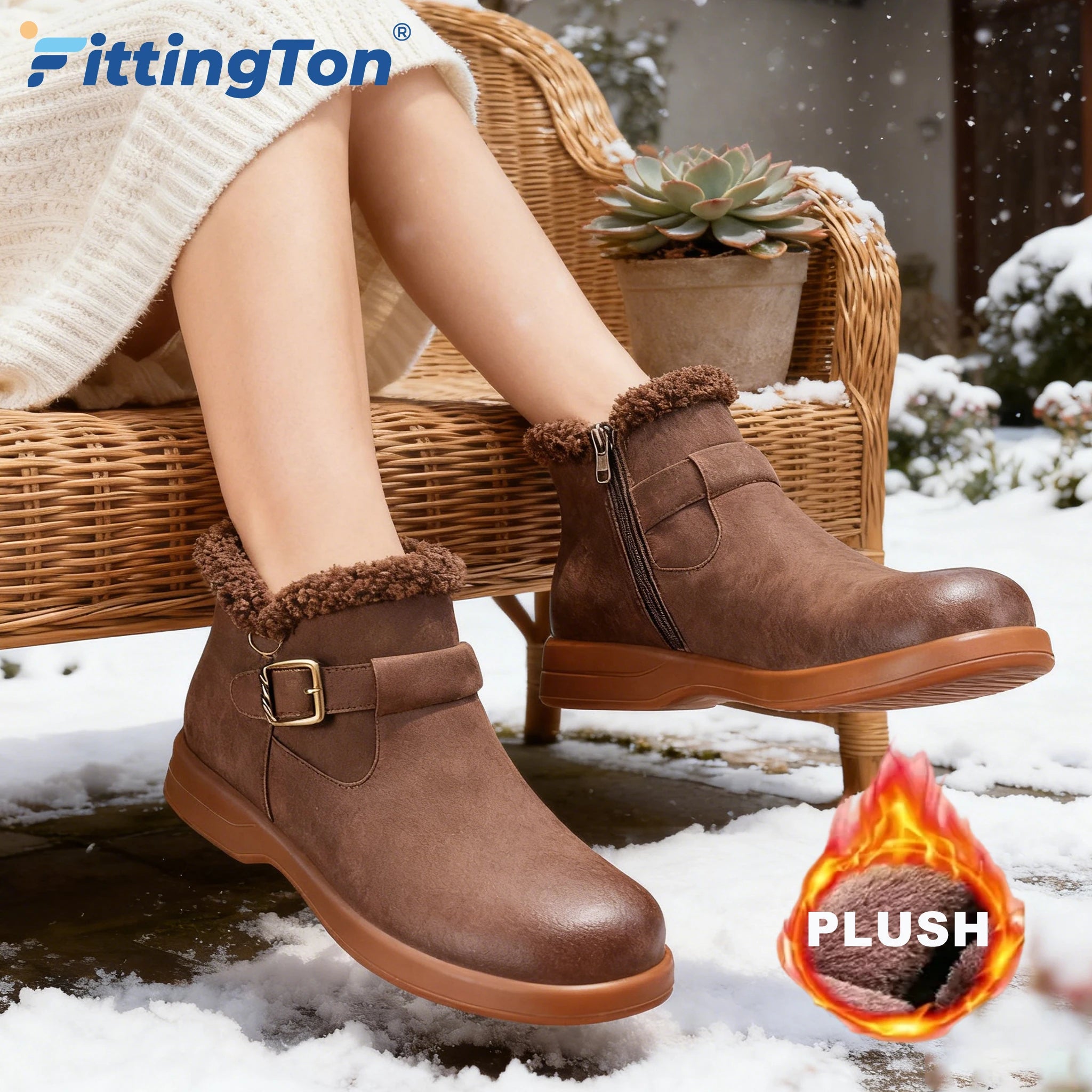 Winter Fleeced Lined Snow Boots