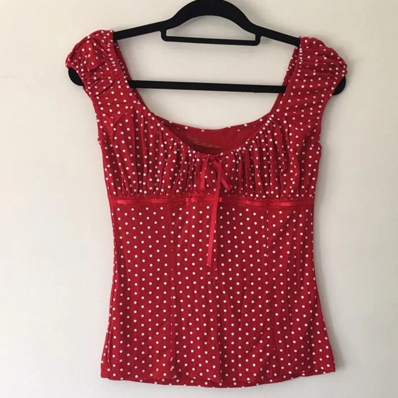 Polka Dot Milkmaid Baby Tees