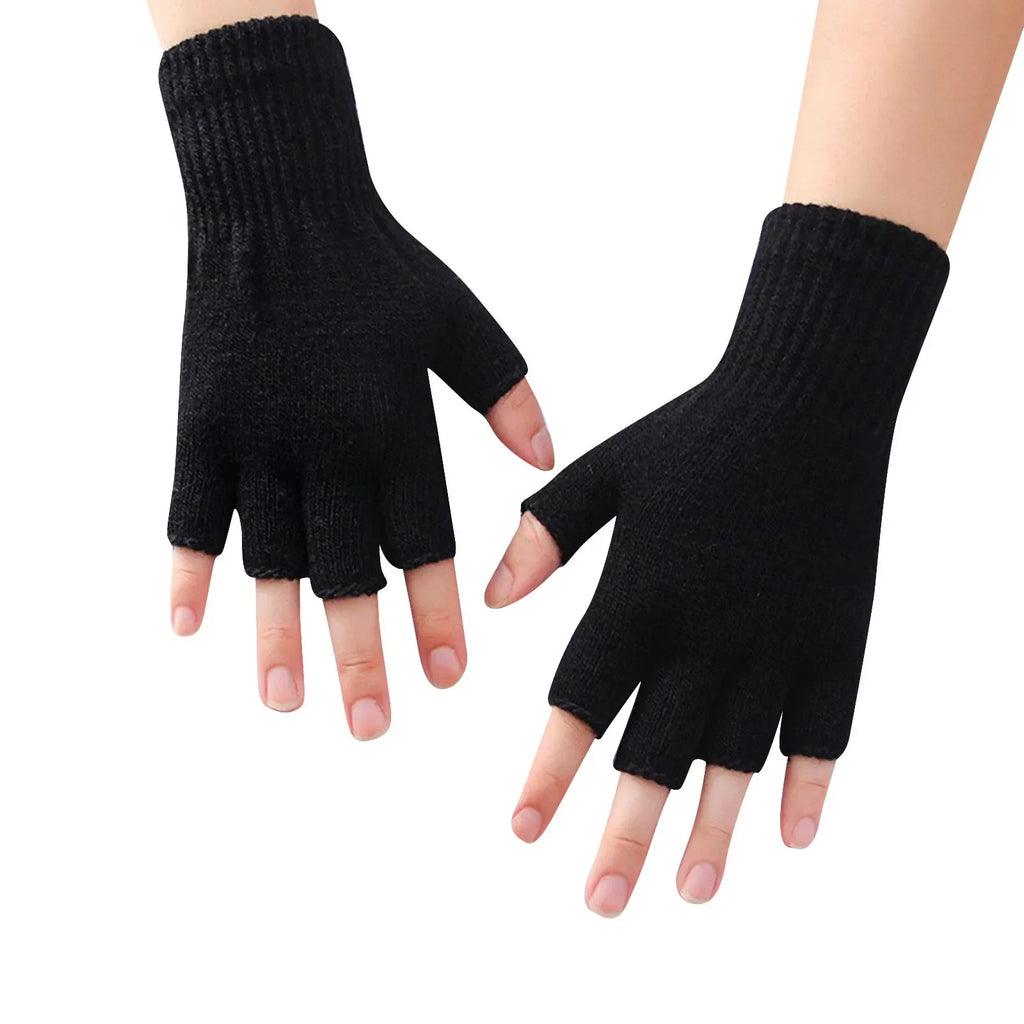 1 Pair Half Finger Fingerless Gloves For Women And Men
