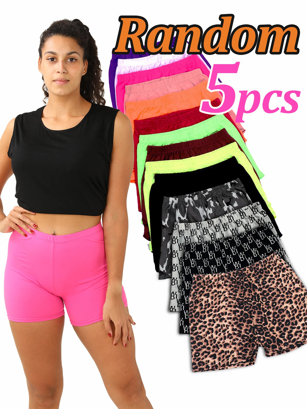 Random colors Women Summer Biker Shorts