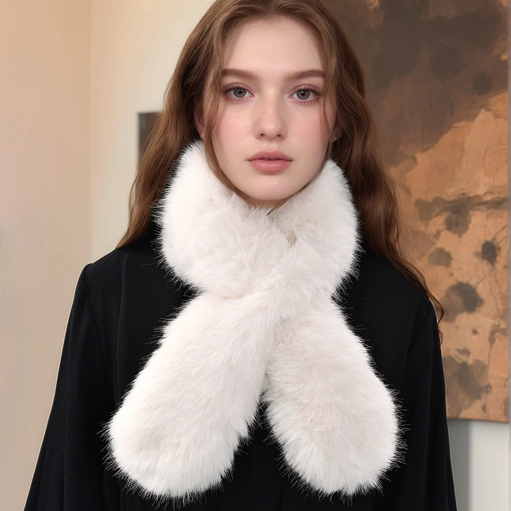 Faux Rabbit Fur Scarf Winter Warm Neckerchief