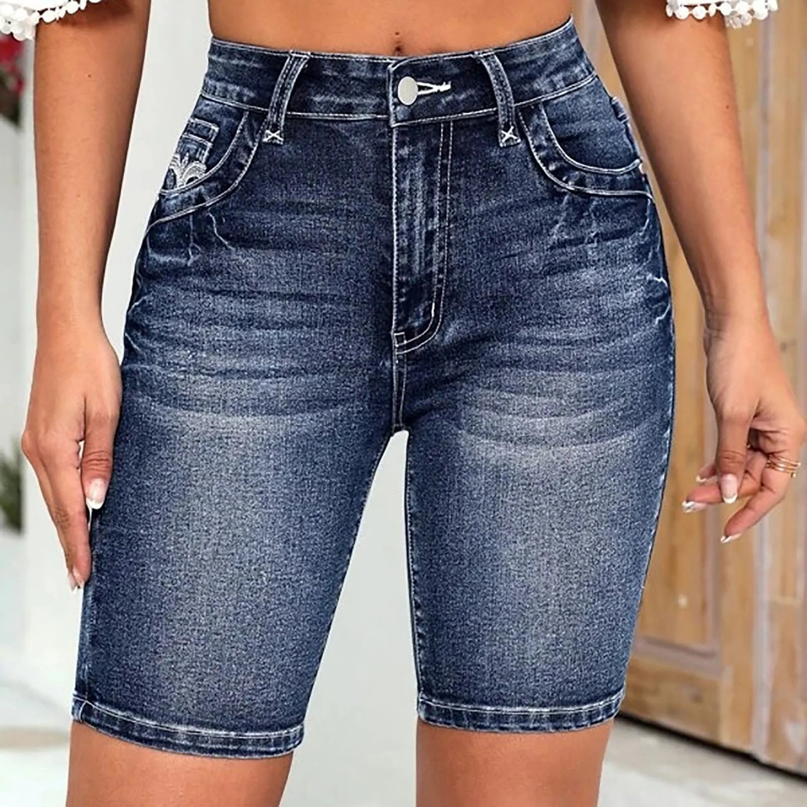 Women's Jeans High Waist Short Trousers
