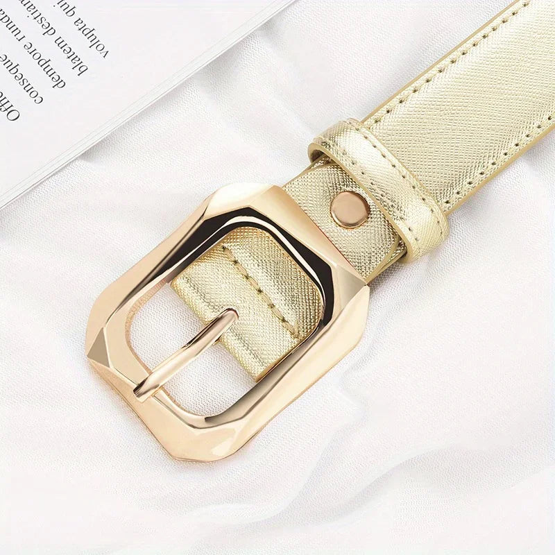 Women's Belt Trend Gold Needle Buckle