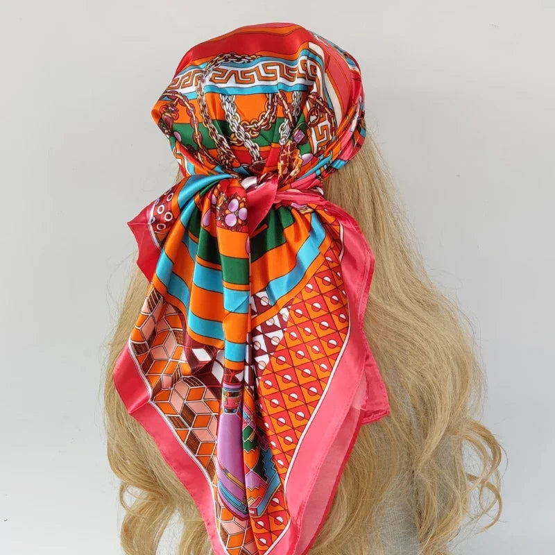 Women Printed Pre-tie Headscarf