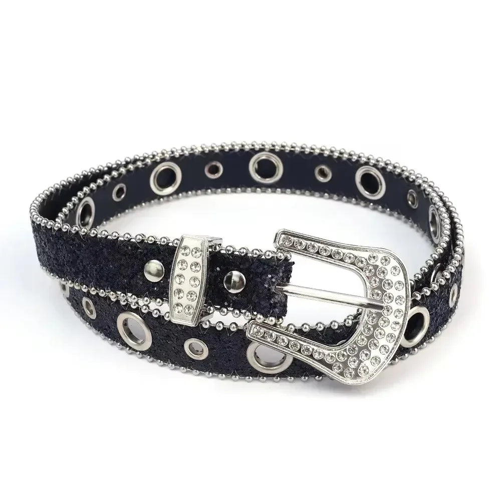 Women's retro fashion rhinestone belt