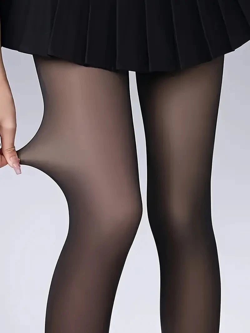 Semi-transparent thermal tights