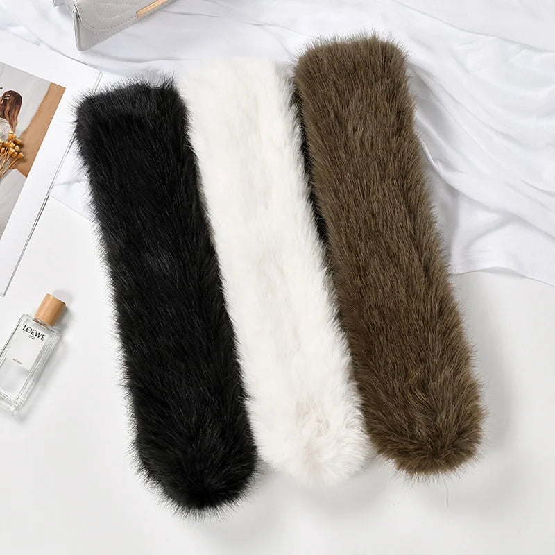 Faux Rabbit Fur Scarf Winter Warm Neckerchief