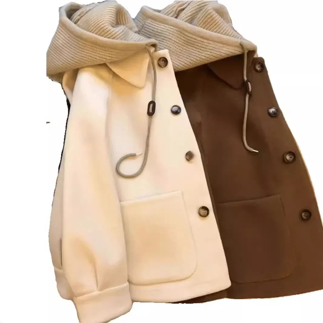 Women's Knitted Woolen Coat