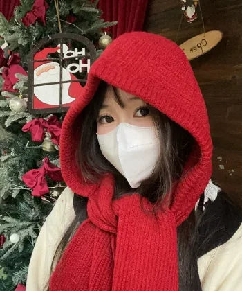 Integrated Hat Scarf