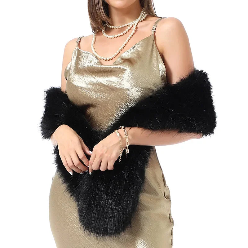 Winter Imitation Mink Fur Scarfs