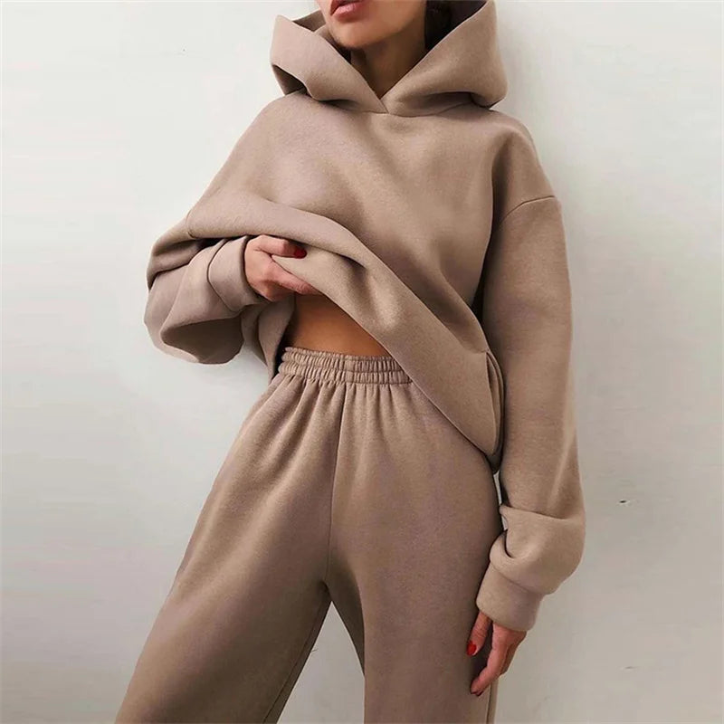 Women's 2 piece Tracksuit Suit with Hoodie Sweatshirts