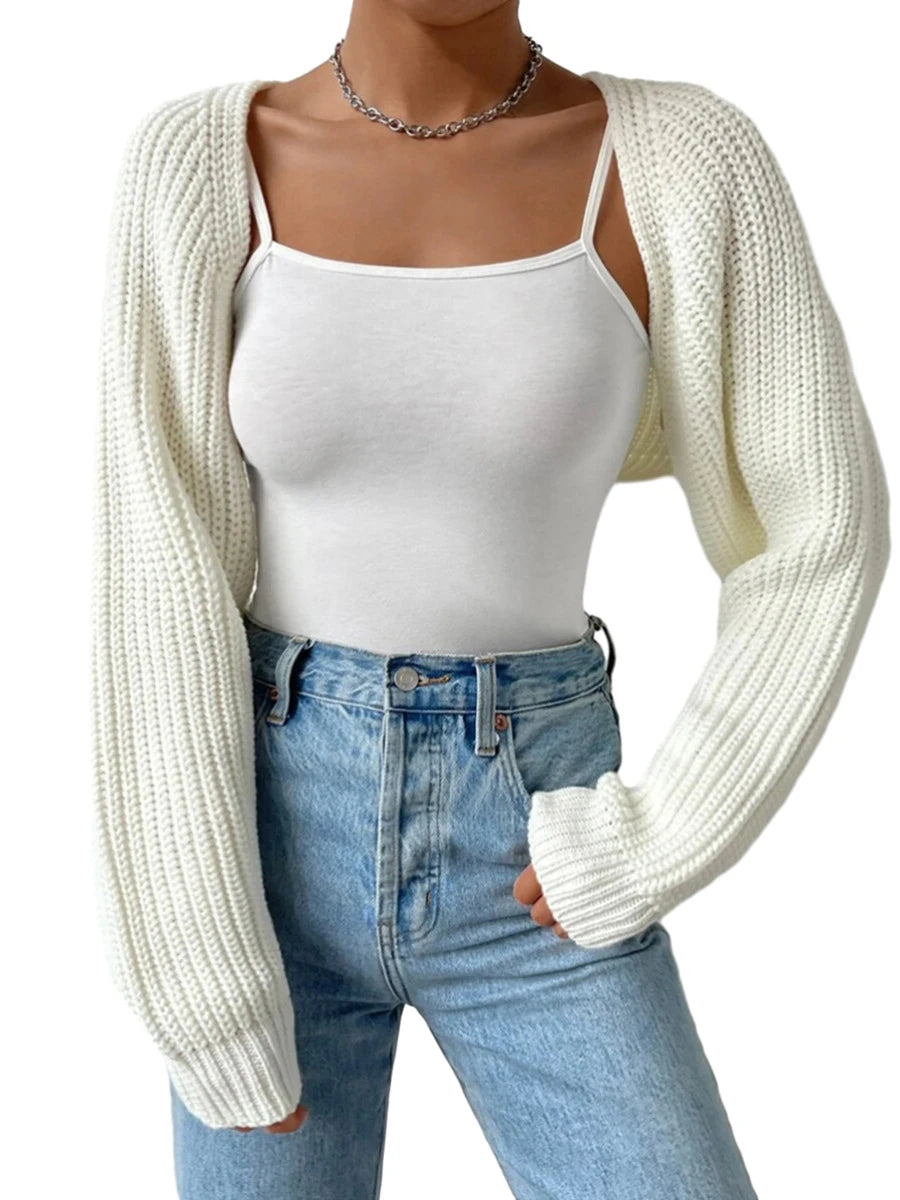Women s Open Front Cropped Bolero Cardigan