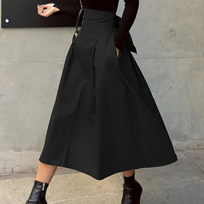 Solid Color Big Swing Ladies Skirt