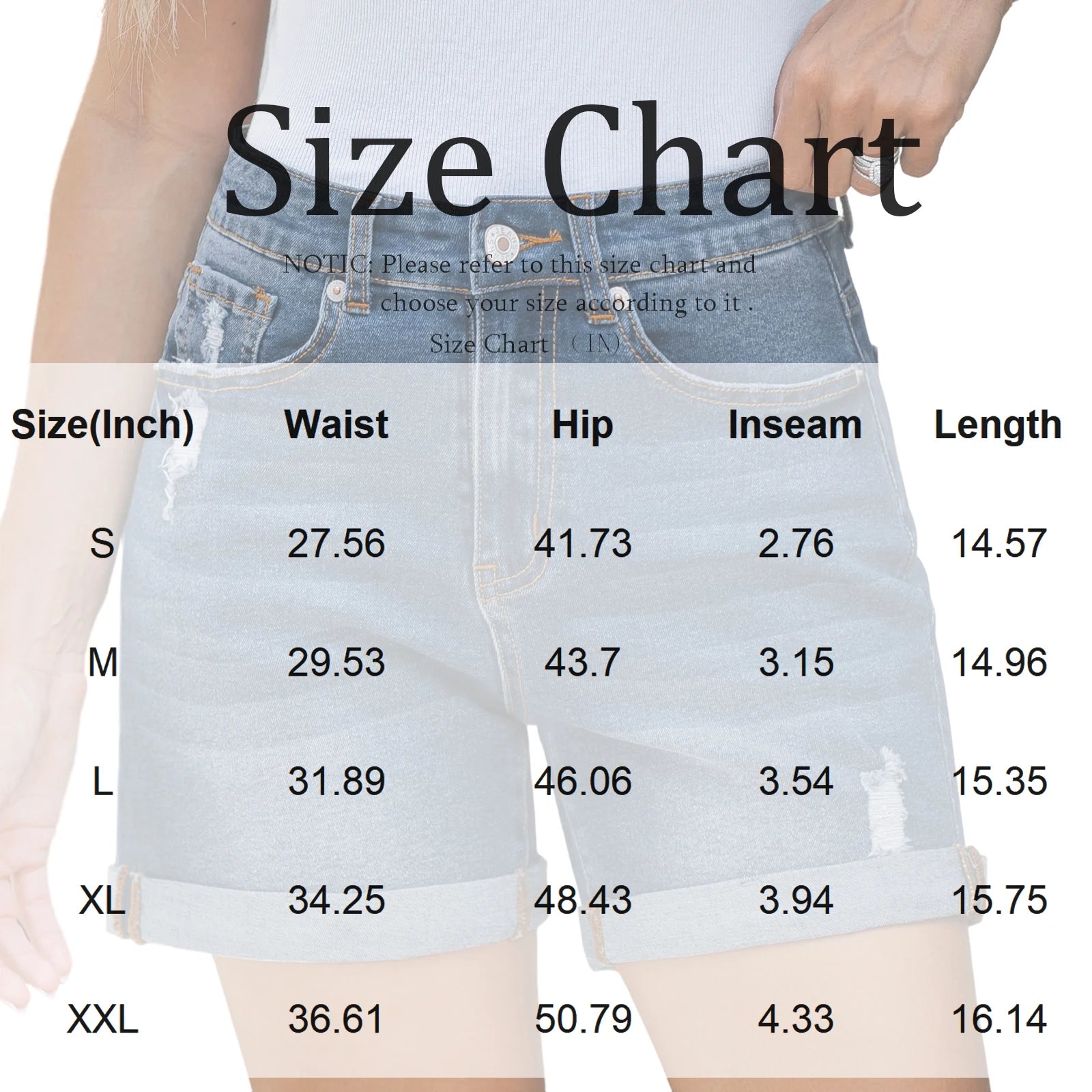 Medium Stretch Ripped Denim Shorts For Women Summer High Waist Rolled Hem Jeans Bottoms Daily Casual Soft Stretchy Ladies Pants