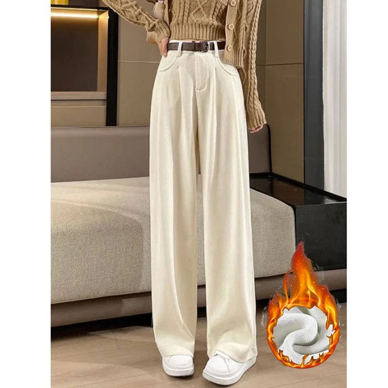 Fleece High Waist Trousers