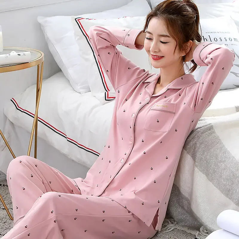High Quality Large Size Women Cotton Pajamas