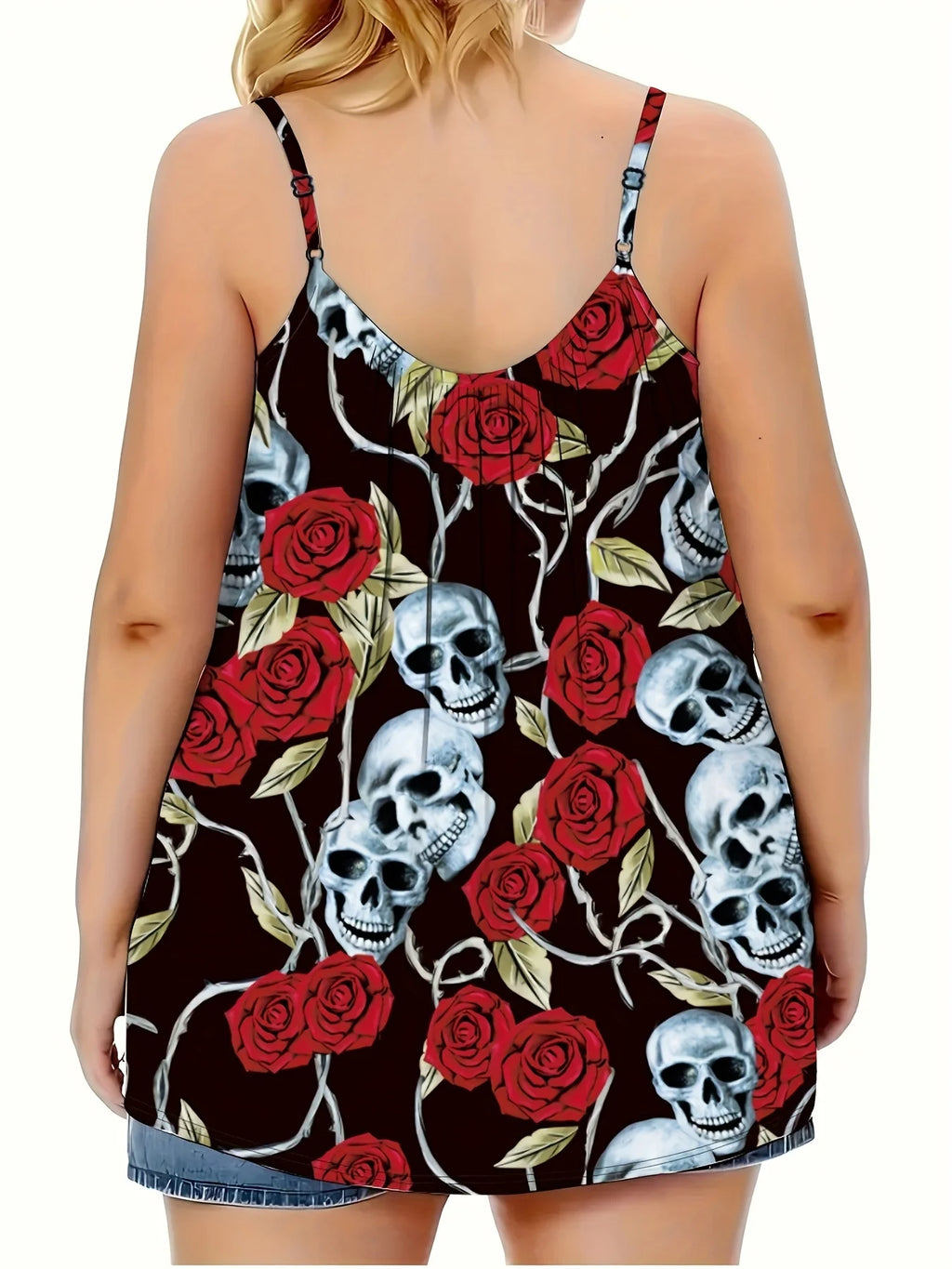 Plus Size Women's Sleeveless T-Shirt Top for Curvy (1XL-5XL)