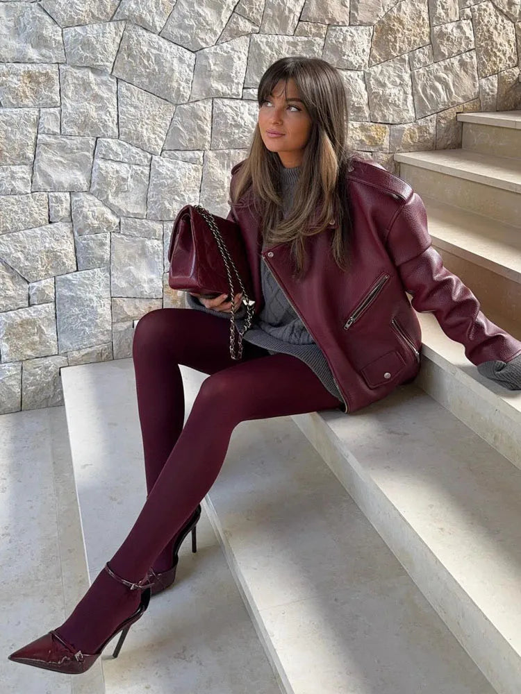 Sexy Burgundy Vintage Stockings