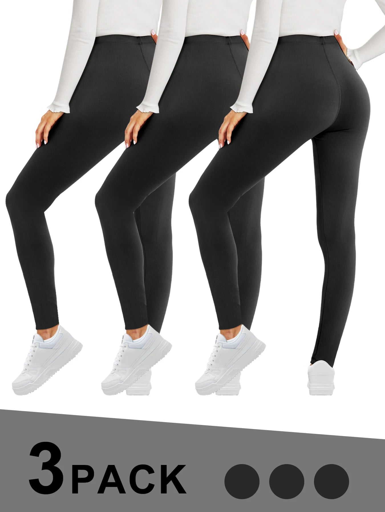 Stretchy 3pcs Low-Waist Skinny Leggings for Women