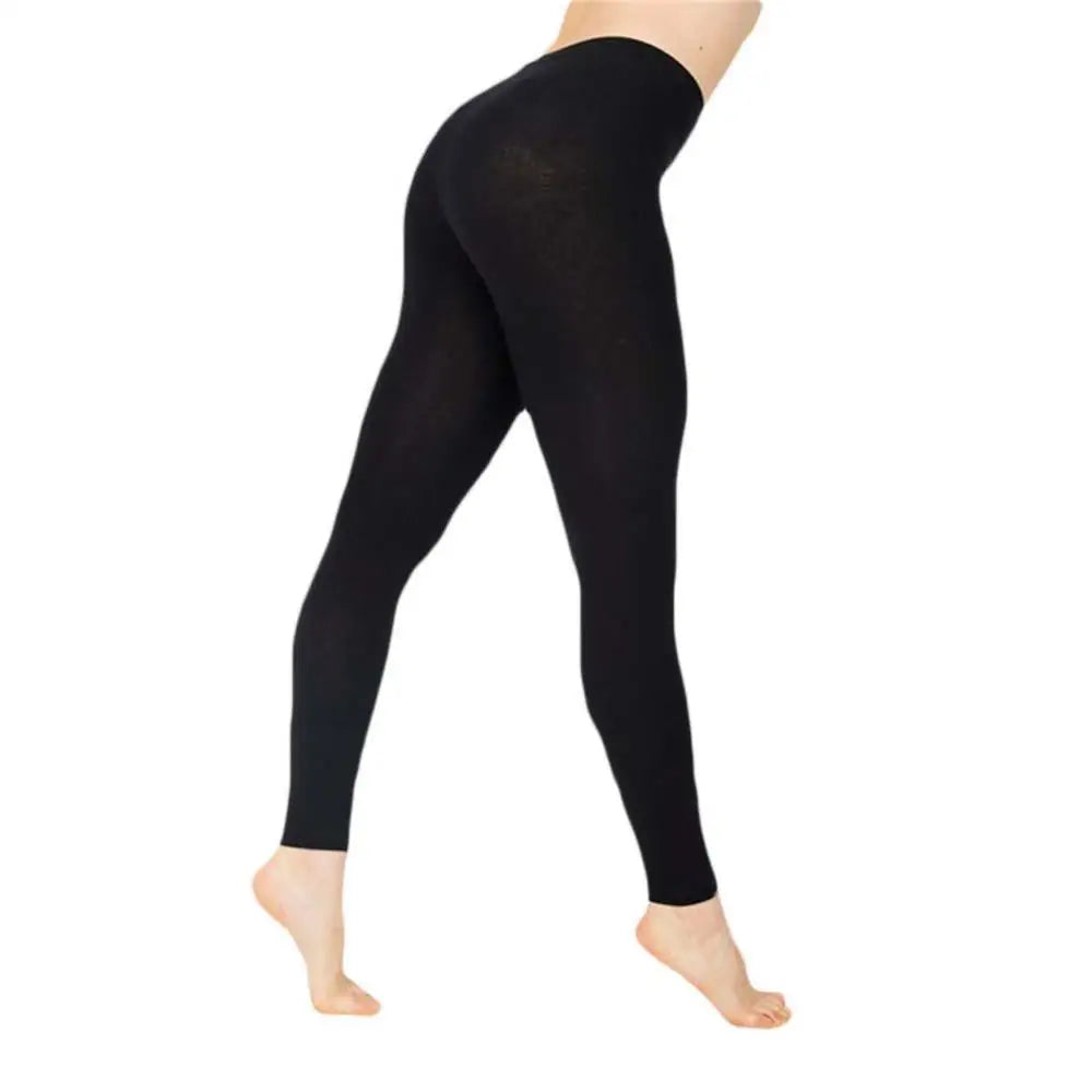 Milk Silk Leggings Women Solid Color Stretchy 