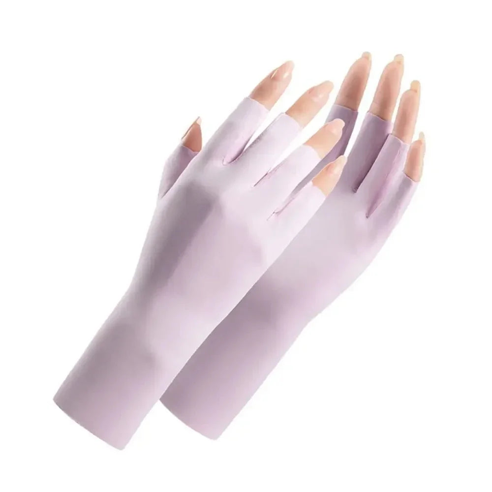 1 Pair Fingerless Multicolor Driving Gloves Woman