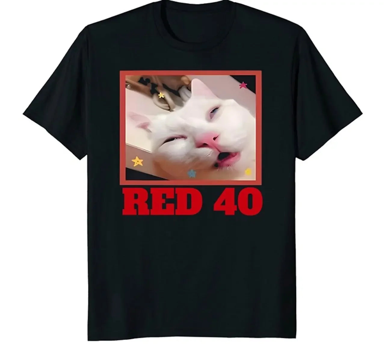 Oiiaoiia Cat Clothing Pattern Pure Cotton Men's and Women's T-shirt