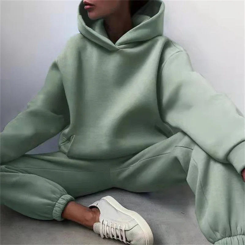 Women's 2 piece Tracksuit Suit with Hoodie Sweatshirts