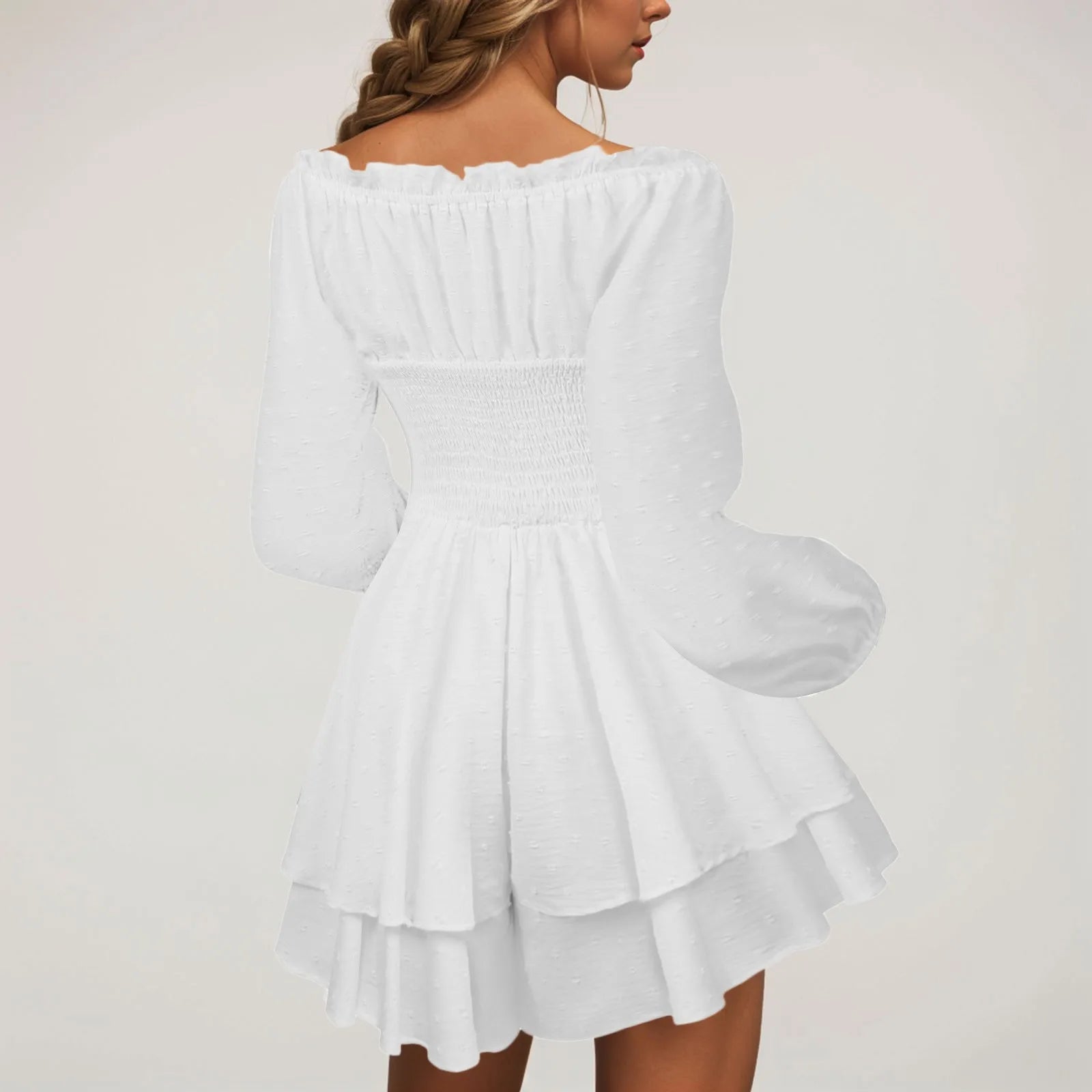 Off Shoulder White Dress For Women