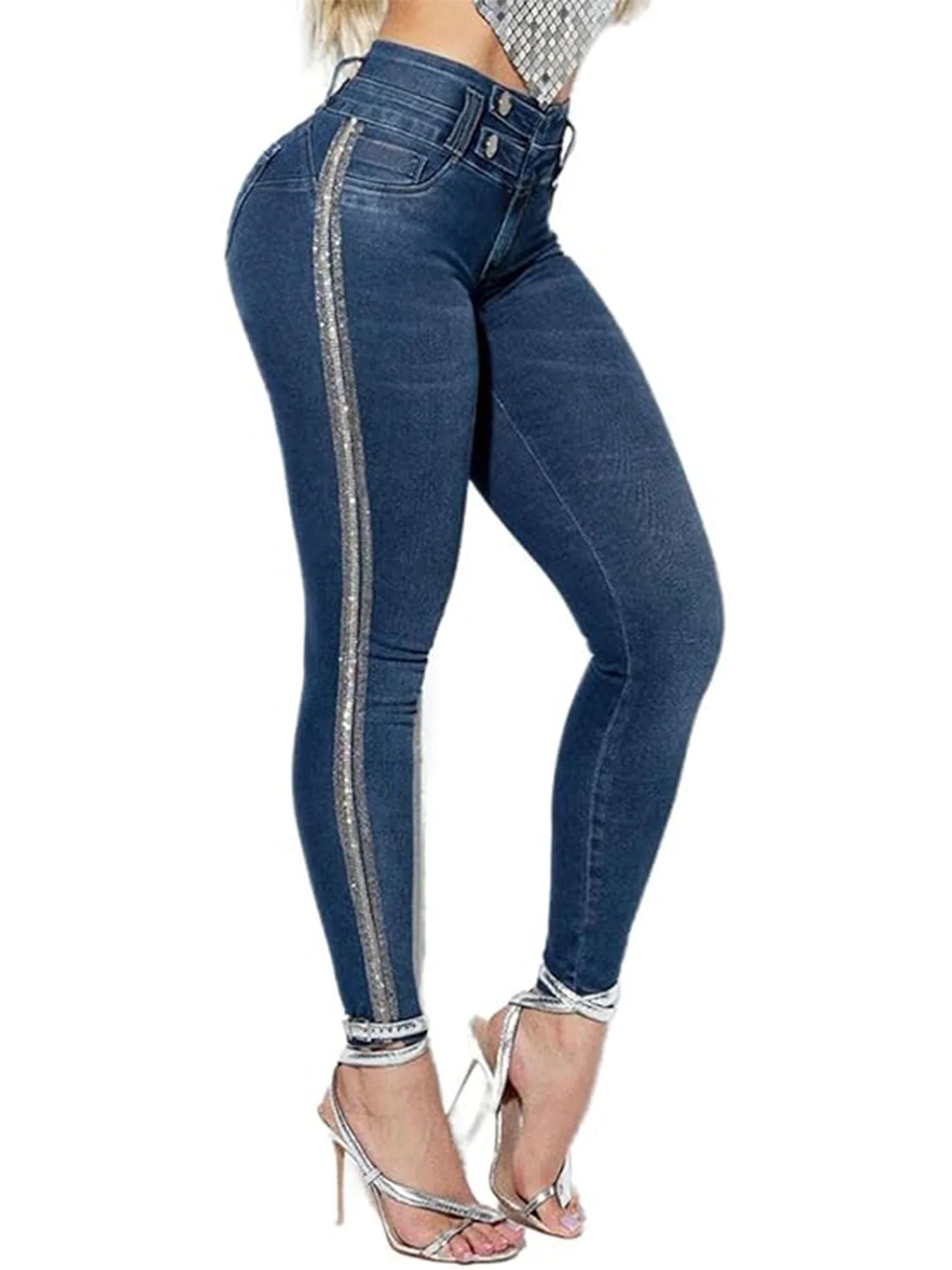 Women's Washed High Waist Slim Butt Lifting Jeans