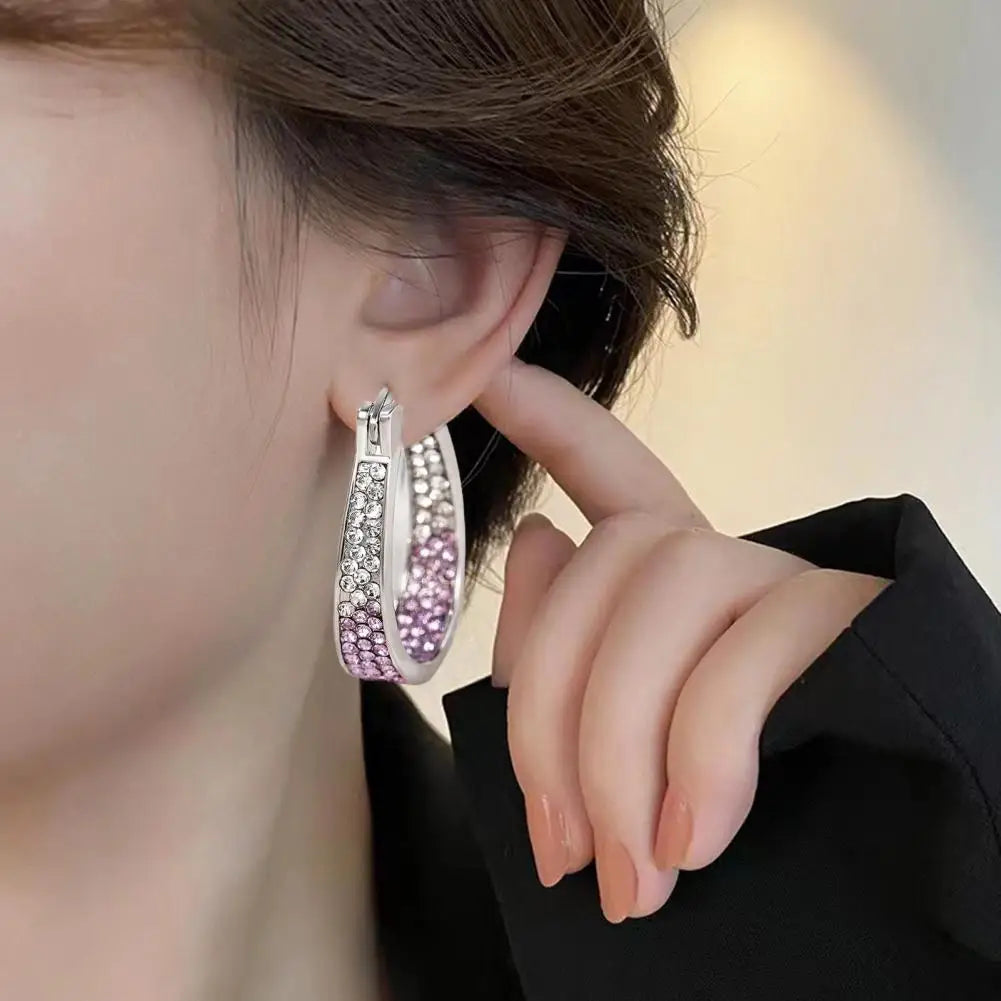 Zircon Hoop Earrings