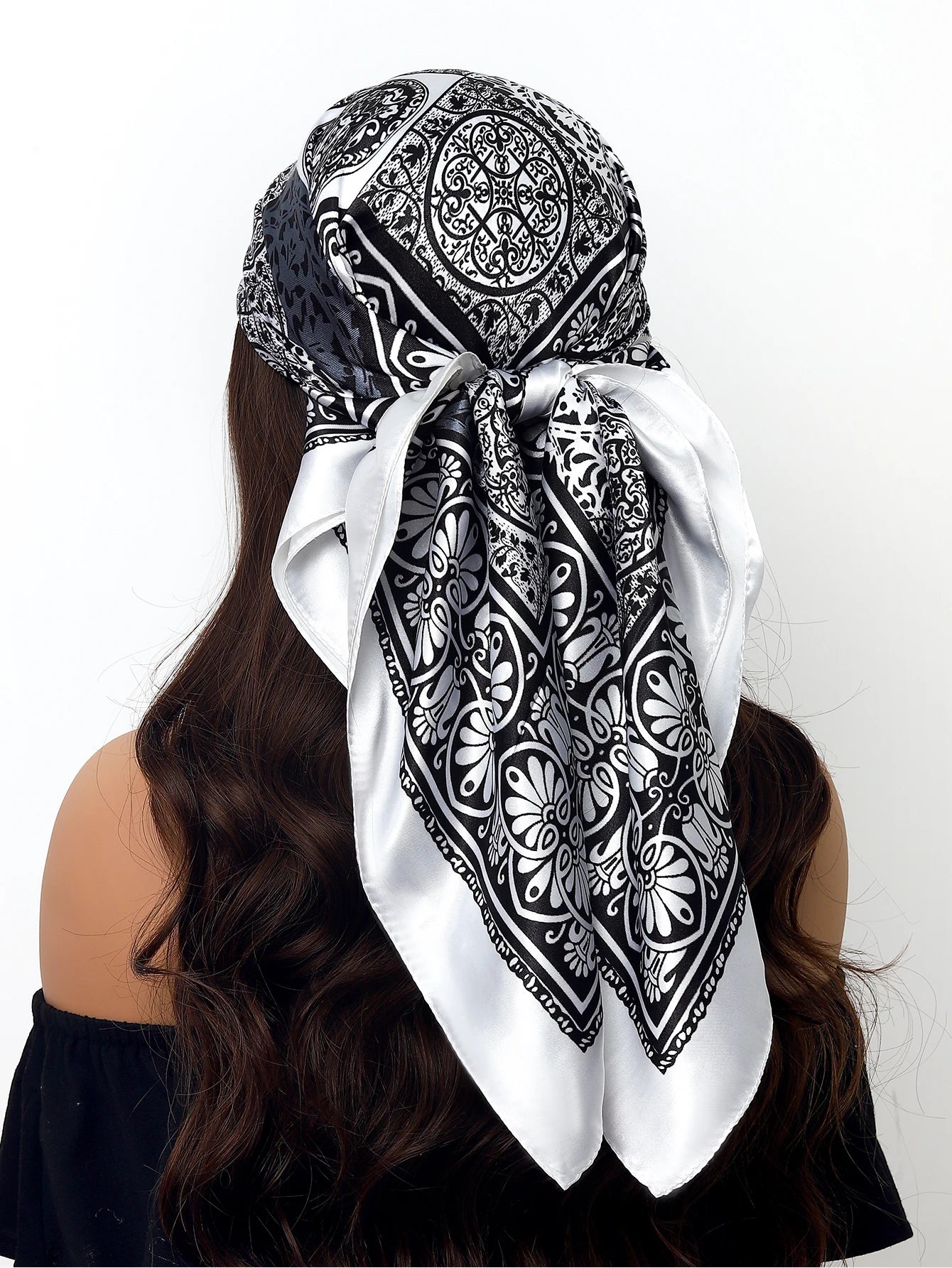 Women Printed Pre-tie Headscarf