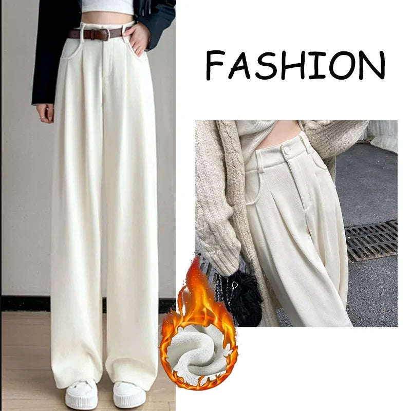 Fleece High Waist Trousers