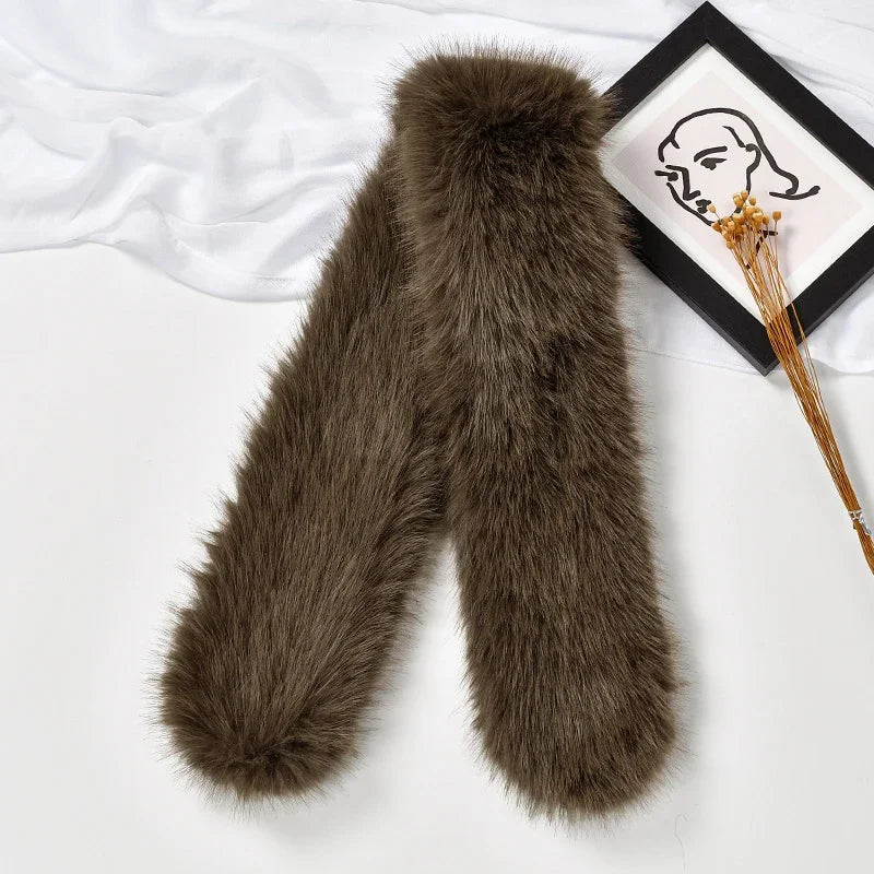 Faux Rabbit Fur Scarf Winter Warm Neckerchief